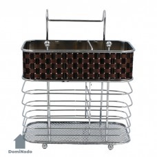 Подставка для столовых приборов из стали хромированной  Арт.S2007