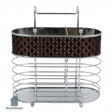 Подставка для столовых приборов из стали хромированной  Арт.S2008