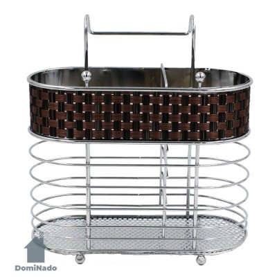 Подставка для столовых приборов из стали хромированной  Арт.S2008