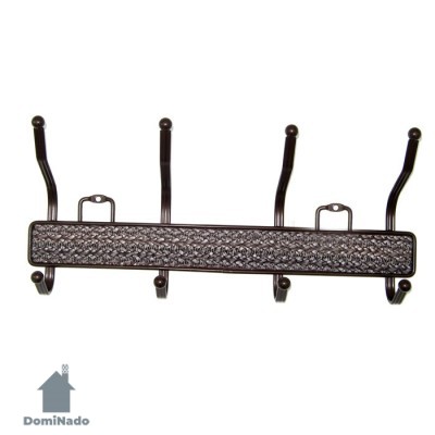 Вешалка на 4 крючка из стали с хромовым покрытием  Арт.BX-4