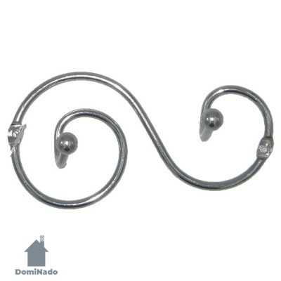 Вешалка на 2 крючка из стали с хромовым покрытием  Арт.F2