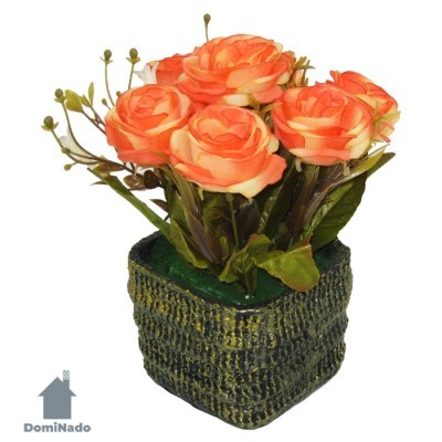 Цветы искусственные в горшке из полимерных материалов Арт.L-641