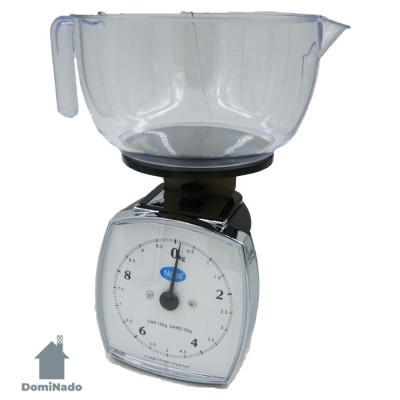 Весы кухонные бытовые механические из пластмассы  Арт.KCL-10KG