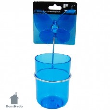 Стакан для зубных щеток на присоске из стали с хромовым покрытием Арт.W2505-3