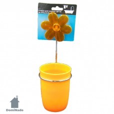 Стакан для зубных щеток на присоске из стали с хромовым покрытием Арт.W2506-3А