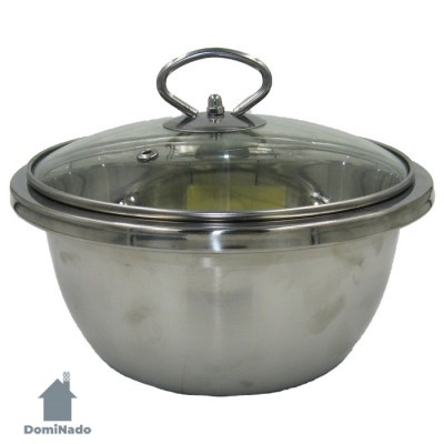 Миска с крышкой из коррозионно-стойкой стали  Арт.436-7-22