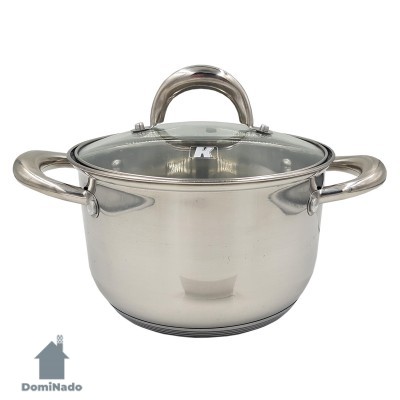 Кастрюля 2,6 л. из кор.стойкой стали   Арт.LB-1845-2