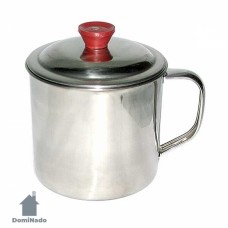 Кружка  с крышкой из коррозионно-стойкой стали  Арт.KMC-9