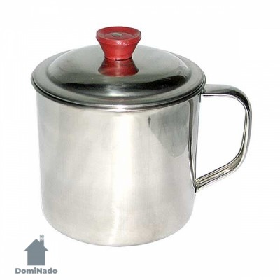 Кружка с крышкой из коррозионно-стойкой стали  Арт.KMC-10