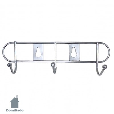 Вешалка на 3 крючка из стали с хромовым покрытием  Арт.W1232-3A
