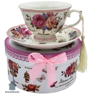 Чашка с блюдцем из фарфора Арт.97-227