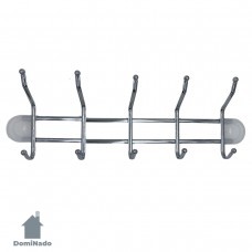 Вешалка на 5 крючков  из стали с хромовым покрытием  Арт.H-73-5