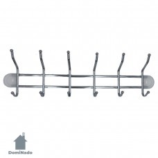 Вешалка на 6 крючков  из стали с хромовым покрытием  Арт.H-73-6