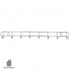 Вешалка на 8 крючков  из стали с хромовым покрытием  Арт.028-8