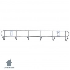 Вешалка на 6 крючков из стали с хромовым покрытием  Арт.021-6