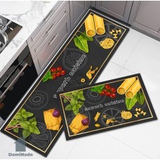 Комплект ковриков кухонных напольных 2шт.из ПВХ Арт.35073-1
