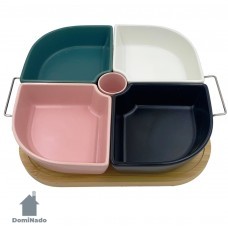 Менажница из фарфора на подставке Арт.ST2054