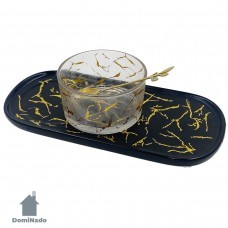 Набор для десерта (чашка ложка блюдце) из фарфора Арт.ST2113