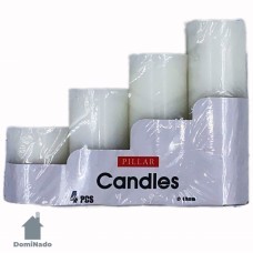 Набор свечей  4шт из парафина  Арт.ZL-40457510125