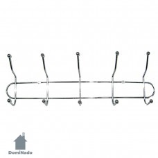 Вешалка на 5 крючков  из стали с хромовым покрытием  Арт.485-5
