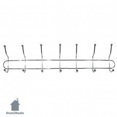 Вешалка на 7 крючков  из стали с хромовым покрытием  Арт.485-7