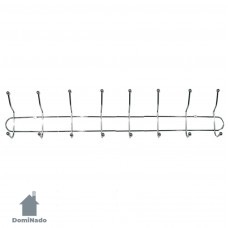 Вешалка на 8 крючков  из стали с хромовым покрытием  Арт.485-8