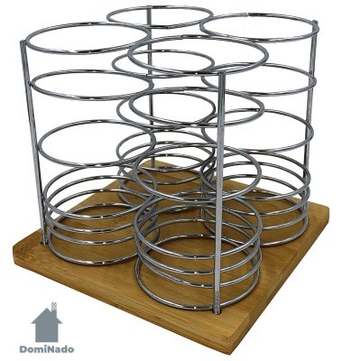 Подставка для столовых приборов из стали хромированной Арт.СВ-007